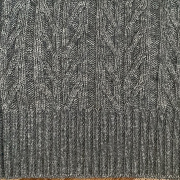 LINCS DC&Co Mens S Wool cashmere 1/4 Zip Sweater Gray blend cable knit Warm cozy - Picture 7 of 11